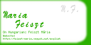 maria feiszt business card